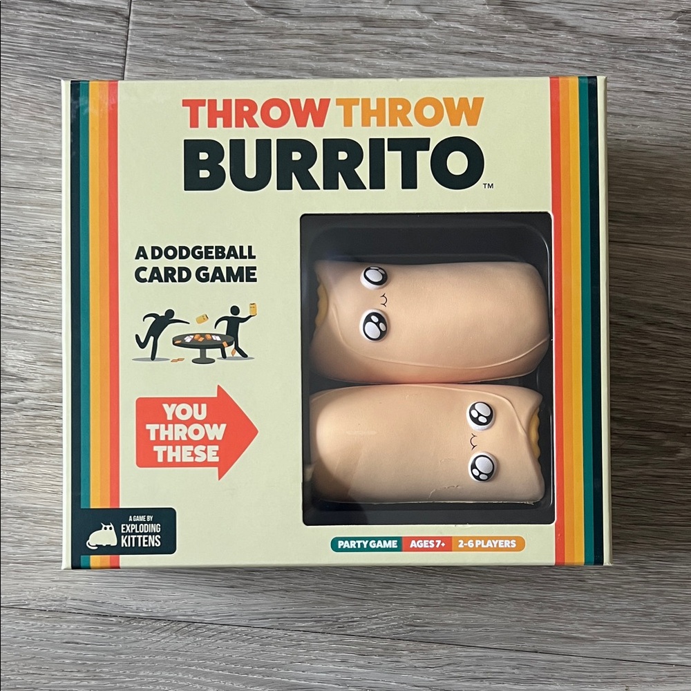Exploding Kittens Throw Throw Burrito Game - Fun Tan Card Game
